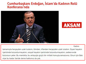Cumhurbaşkanı Erdoğan: “Kadını Her Şeyden Uzak Tutan Mantıkla Güçlü Bir Millet Oluşmaz”